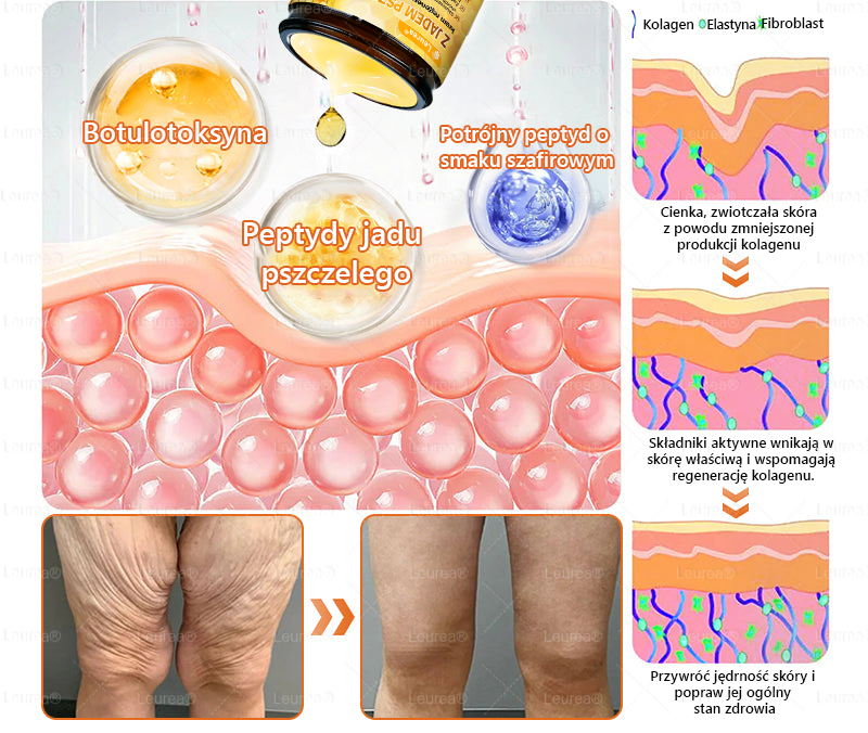 ✨Leurea® Krem Regenerujący z Jadem Pszczelim - Naturalna regeneracja skóry, wygładzenie zmarszczek i promienna cera-50 ml