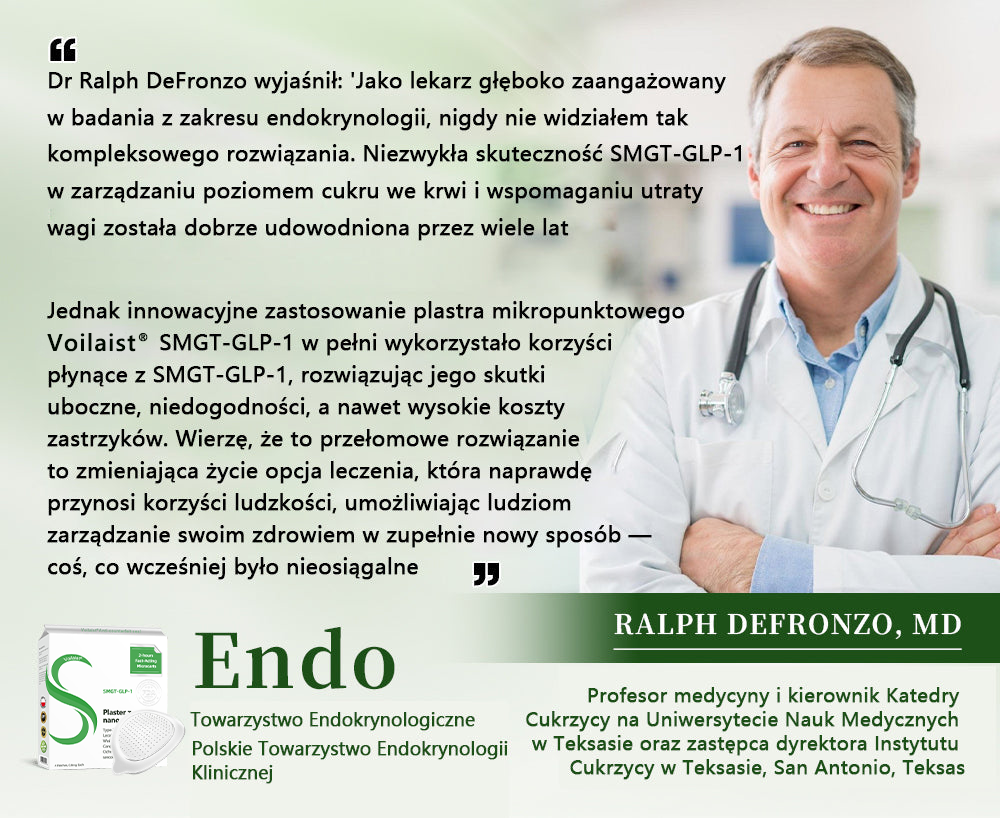 𝑽𝒐𝒊𝒍𝒂𝒊𝒔𝒕® 𝑺𝑴𝑮𝑻-𝑮𝑳𝑷-𝟏 𝑵𝒂𝒏𝒐 𝑴𝒊𝒄𝒓𝒐𝒏𝒆𝒆𝒅𝒍𝒆 𝑷𝒂𝒕𝒄𝒉（Bezbolesny, długotrwały, zwalczający cukrzycę, otyłość i choroby układu krążenia）