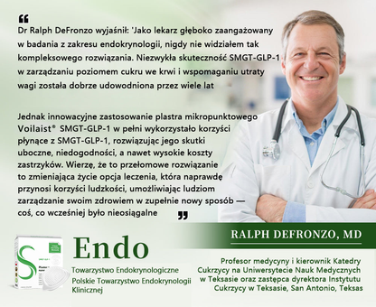 𝑽𝒐𝒊𝒍𝒂𝒊𝒔𝒕® 𝑺𝑴𝑮𝑻-𝑮𝑳𝑷-𝟏 𝑵𝒂𝒏𝒐 𝑴𝒊𝒄𝒓𝒐𝒏𝒆𝒆𝒅𝒍𝒆 𝑷𝒂𝒕𝒄𝒉（Bezbolesny, długotrwały, zwalczający cukrzycę, otyłość i choroby układu krążenia）