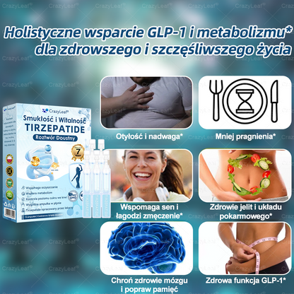 🔥Klinicznie potwierdzone | Oficjalny sklep | CrazyLeaf® Szczupłość i Witalność Tirzepatide – doustny roztwór wspierający odchudzanie, ciśnienie i poziom cukru