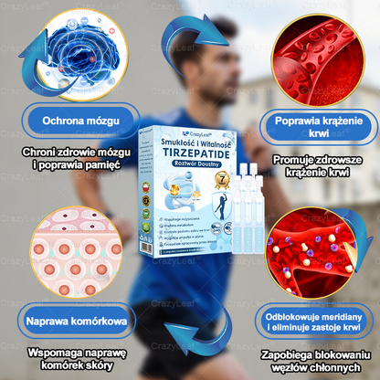 🔥Klinicznie potwierdzone | Oficjalny sklep | CrazyLeaf® Szczupłość i Witalność Tirzepatide – doustny roztwór wspierający odchudzanie, ciśnienie i poziom cukru