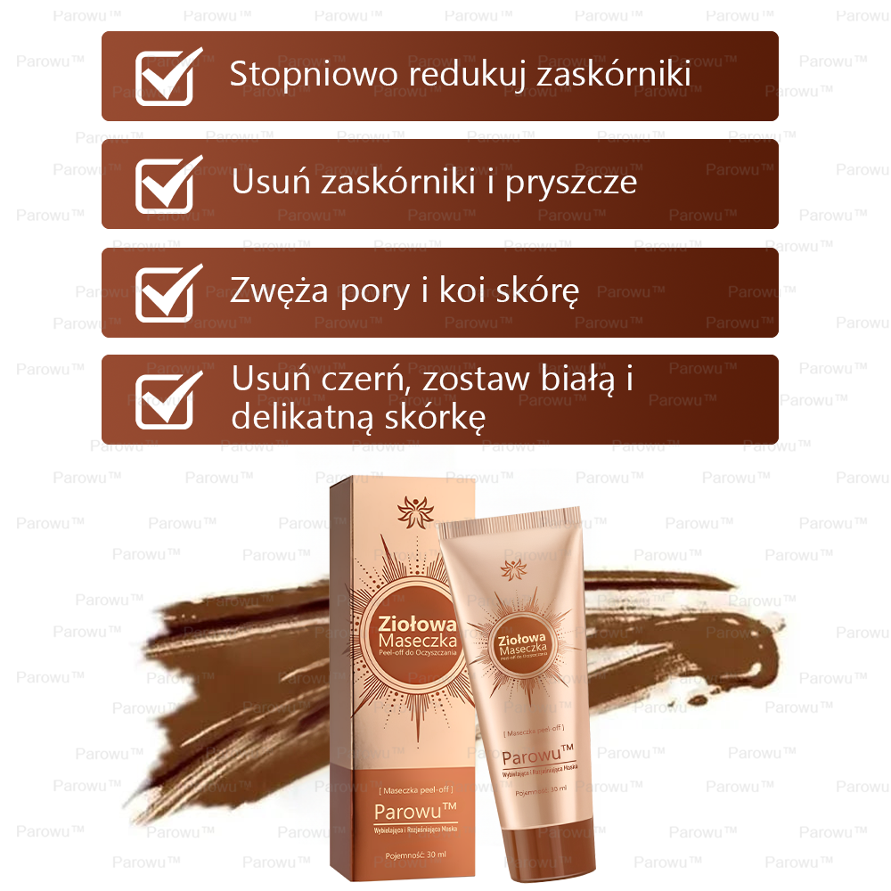 Parowu™ Wybielająca i Rozjaśniająca Maska - Naturalne składniki trwale usuwają plamy, piegi i przebarwienia