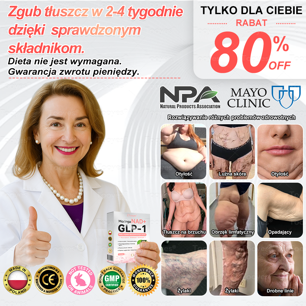 ⚡Oficjalny Autoryzowany Sklep – Tooyes® GLP-1 Perły z wysoko skoncentrowanym serum – NAD+, Moringa i HCA — skuteczna formuła dla Twojego ciała i zdrowia. Stworzone przez specjalistów, którym możesz zaufać.