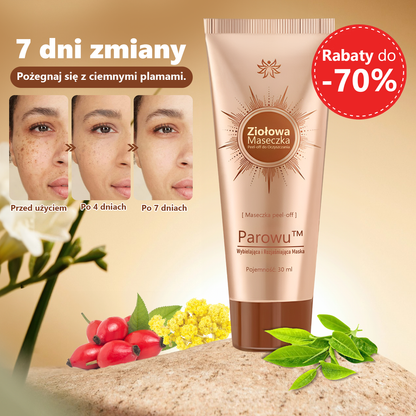 Parowu™ Wybielająca i Rozjaśniająca Maska - Naturalne składniki trwale usuwają plamy, piegi i przebarwienia