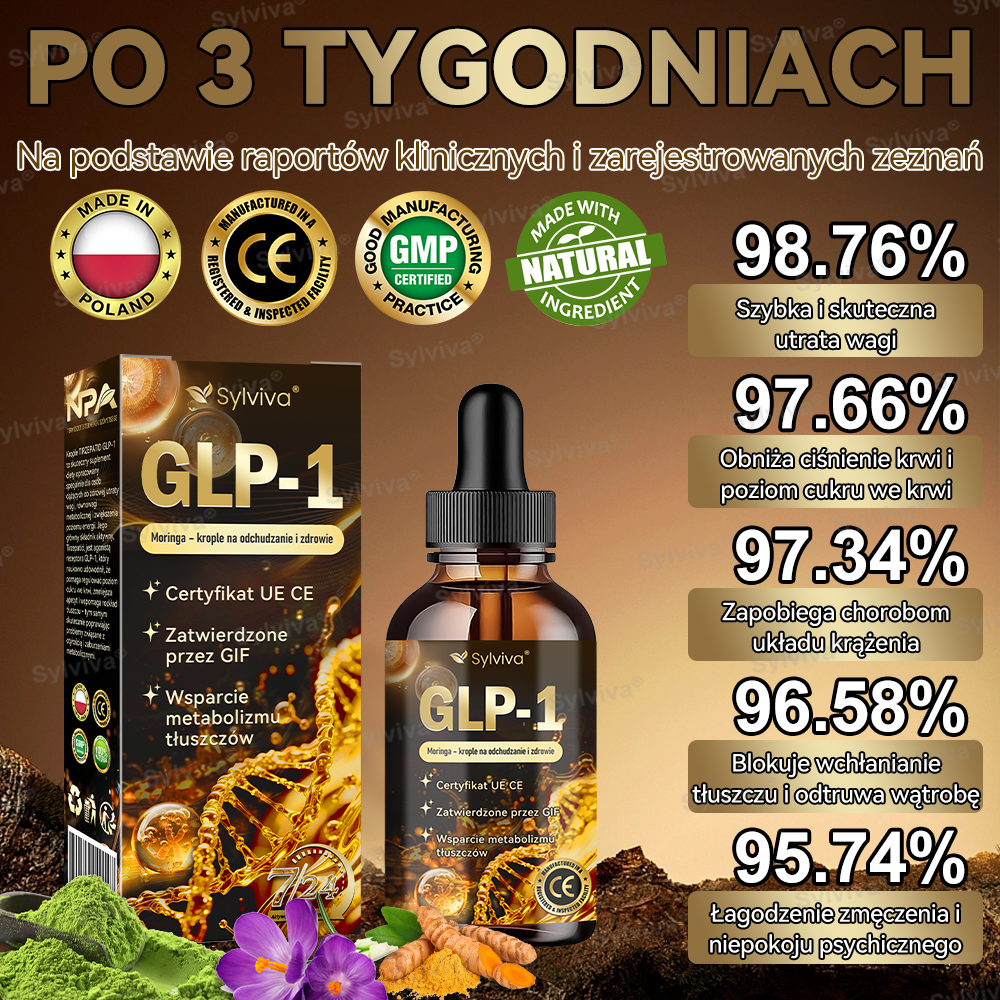 🔥Polecane przez Klinikę Mayo | Oficjalny sklep | Sylviva® GLP-1 Moringa – krople na odchudzanie i zdrowie 🔥 (Spalacz tłuszczu o jakości spożywczej – opracowany przez Towarzystwo Otyłości)