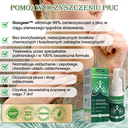 Gooyeer™ Zaawansowany spray do oczyszczania płuc – 🫁 zdrowe płuca, wsparcie odporności, detoksykacja i łatwiejsze oddychanie – Certyfikat CE