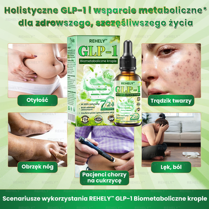 REHELY™ GLP-1 Biometaboliczne krople | Spalacz tłuszczu klasy spożywczej – opracowany przez Polskie Towarzystwo Badań nad Otyłością (PTBO)