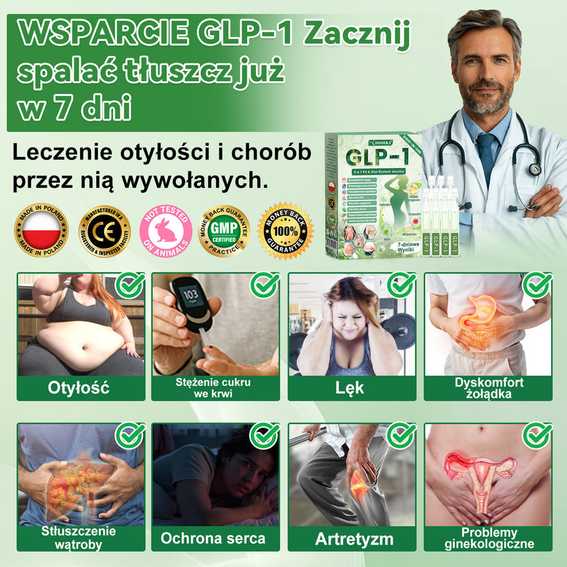 𝑫𝑶𝑶𝑬𝑲𝑨® GLP-1 8 w 1 Fit & Vital roztwór doustny 🌿🌿 Raz dziennie, widoczne zmiany w ciągu 7 dni / W przypadku otyłości, zdrowia serca i układu krążenia, cukrzycy, bezdechu sennego, zdrowia jelit, problemów ze stawami i wielu innych